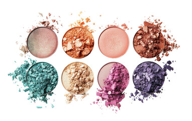 Unleashing Beauty with the Eyeshadow Palette On Transparent Background.
