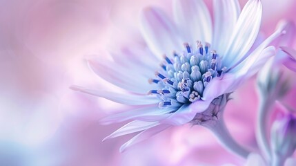 Flowers made with pastel tones.Tranquil abstract closeup art photography