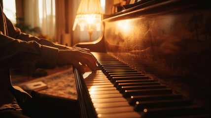 Pianist playing the piano