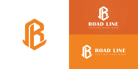 Abstract initial letter RL or LR in orange color presented with multiple orange and white background colors. The logo is suitable for business and transportation company logo design inspiration