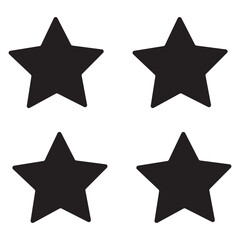 Star vector icons. Set of star symbols isolated.