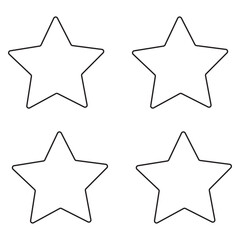 Obraz premium Star vector icons. Set of star symbols isolated.