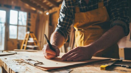 Craftsman Clipboard: Writing Estimates for Home Remodeling and Repairs - obrazy, fototapety, plakaty