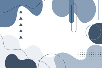 Memphis Groove: Flat Abstract Background with Playful Shapes