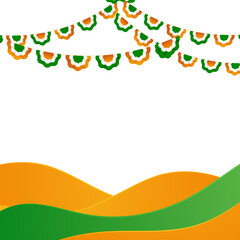 india independence day celebration decorated garland transparent background element or isolated

