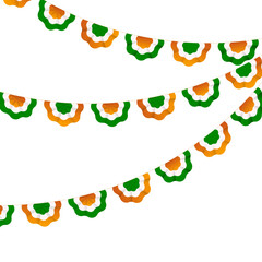 india independence day celebration decorated garland transparent background element or isolated
