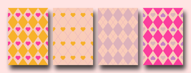 Happy Valentine's day cards simple and minimalist.