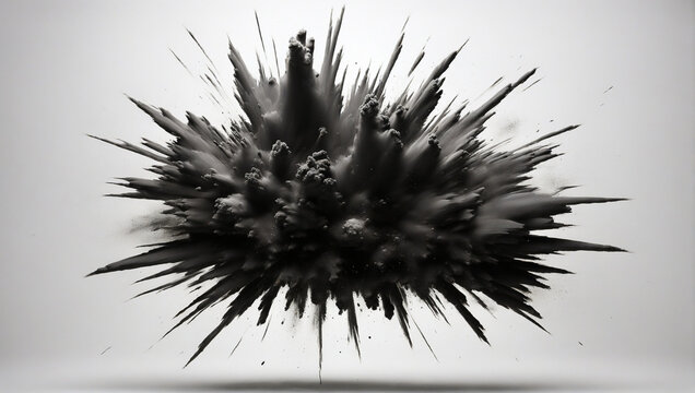 abstract black powder explosion background black white