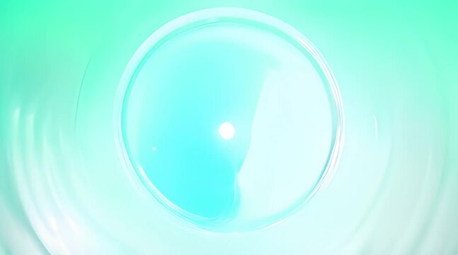 Un alone scintillante di luce  azzurro chiaro che si irradia da un pezzo centrale bianco. Sfondo astratto per wallpaper