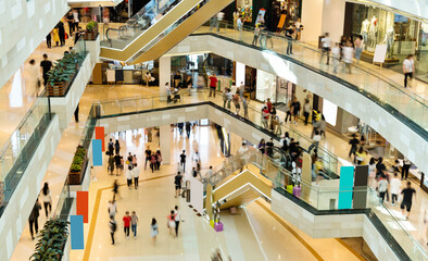Background of people walking on shopping mall