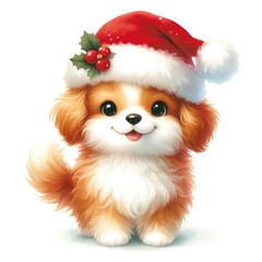 Animals, Christmas, watercolor, festive, holiday, winter, cute, whimsical