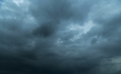 Dramatic sky with storm clouds