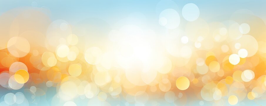 an abstract light blue and yellow background with falling  glitter during sunlight in the morning