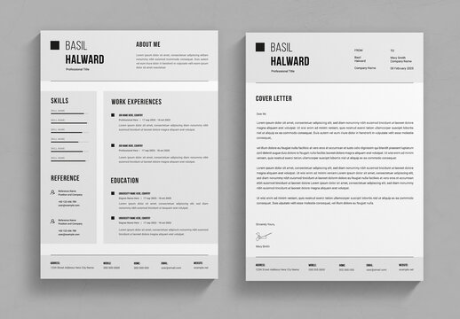 Classic Resume And Cover Letter Set