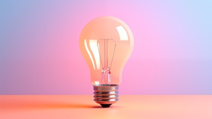 light bulb on a purple background