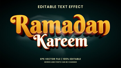 Ramadan kareem 3d editable text effect