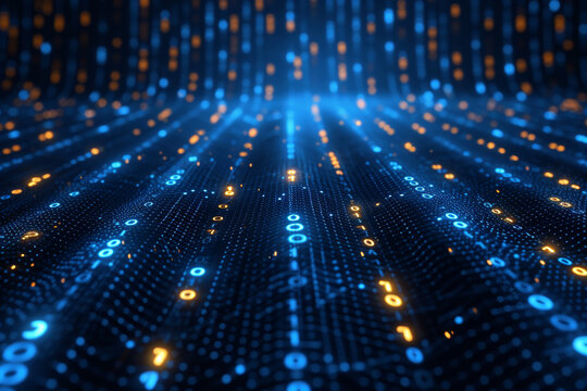 abstract technology background, binary code matrix, network hi-speed