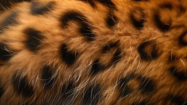 Leopard skin background texture effect. Leopard print motion background. This animal print background animation 4k moving