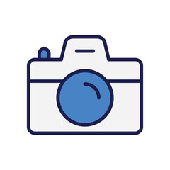 photographic icon with white background vector stock illustration