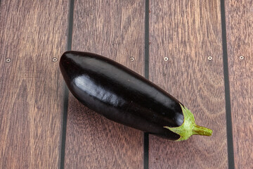 Raw ripe eggplant for cooking
