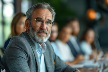 Mature Business Leader in a Strategy Meeting