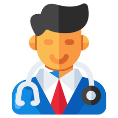 A unique design icon of doctor
