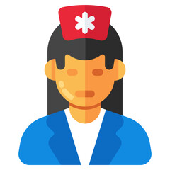 Vector design of nurse, flat icon