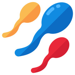 A unique design icon of sperms, mail reproductive cells