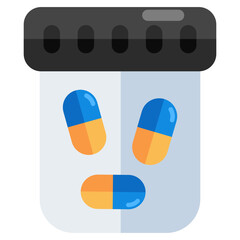 A unique design icon of drugs bottle