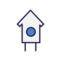 bird house icon with white background vector stock illustration