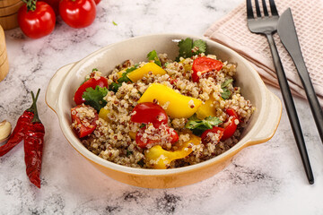 Dietary vegetarian quinoa with vegetables