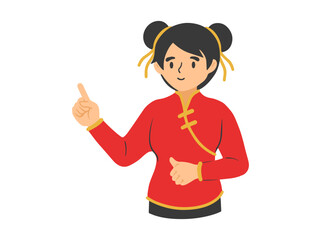 Chinese New Year Female Illustration
