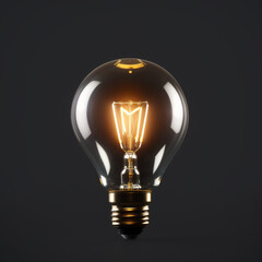 light bulb on black background, classic, retro, vintage