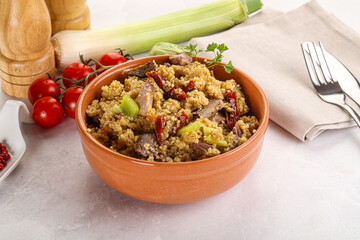 Bulgur with lamb and vegetables