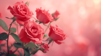 Elegant Pink Roses in Soft Light