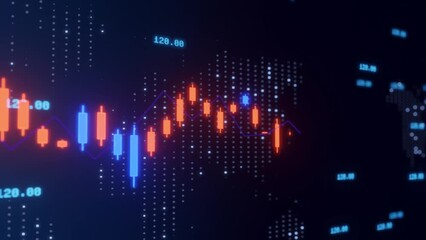 trading board Stockmarket 4k - Powered by Adobe