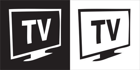 Illustration vector graphics of television icon