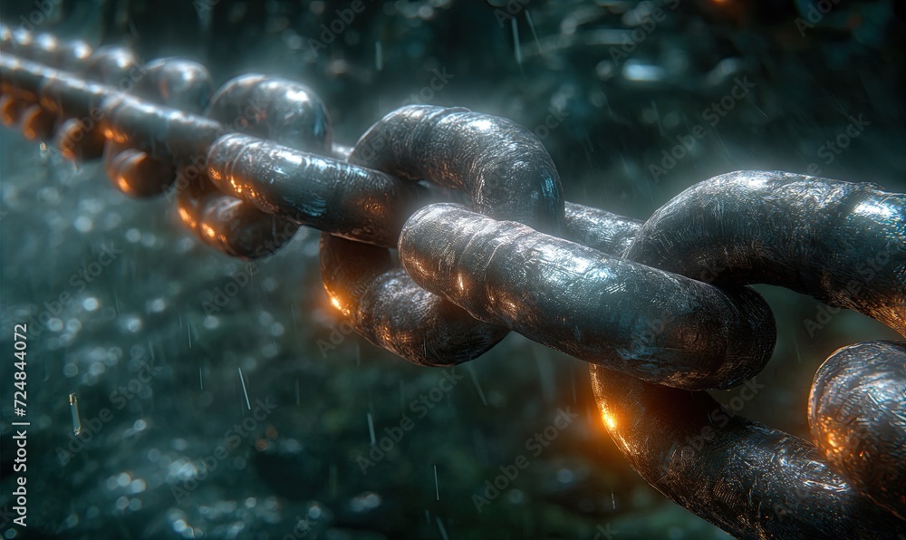 Poster abstract background with the image of chain links.