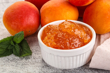 Sweet apricot jam homemade dessert