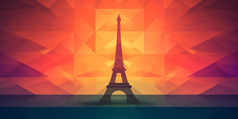 Eiffel Tower Design, Paris Monument Desktop Wallpaper, Ai generative