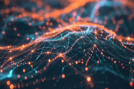 Human brain cells, machine learning, ai concept