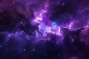 Naklejka premium Nebula in the vast space background.