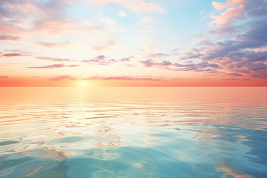 reflection of spring equinox sunrise over a calm ocean