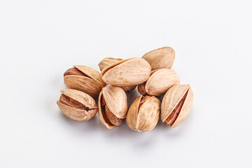 Salted tasty pistachio nuts heap