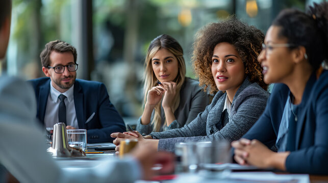 Focused Team in a Business Strategy Discussion