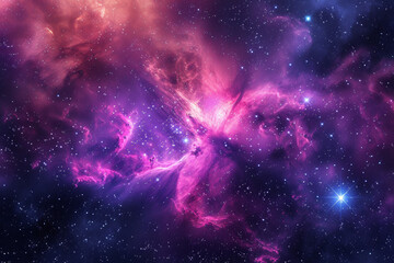 Nebula in the vast space background.