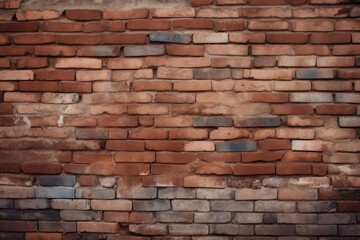 Obraz premium Red brick pattern. Old brick wall with cracks and scratches. Horizontal wide brickwall background.