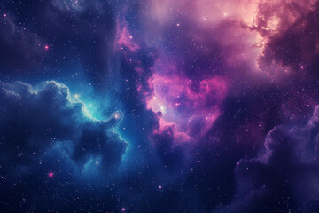 Nebula in the vast space background.