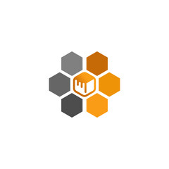Bee hive logo design graphic template