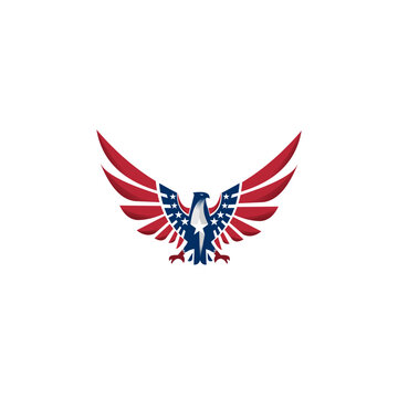 eagle american logo design template